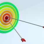 two arrows targeting centre of bulls eye